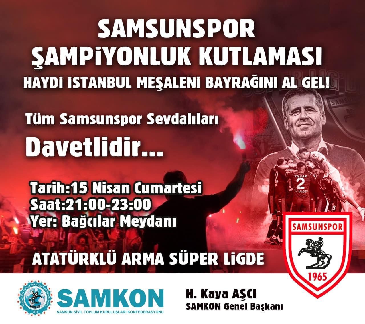 Süper Ligin yeni takımı  Şampiyon SamsunSpor olmuştur