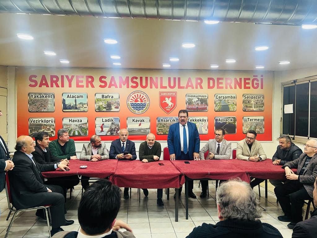 10 05 2023 Çarşamba akşamı Sarıyer Samsunlular Derneğin de SAMKON Genel Başkanımız Sn Hasan Kaya AŞCI ve önceki dönem Gençlik Spor Bakanımız İstanbul Milletvekilimiz Sn Akif Çağatay KILIÇ