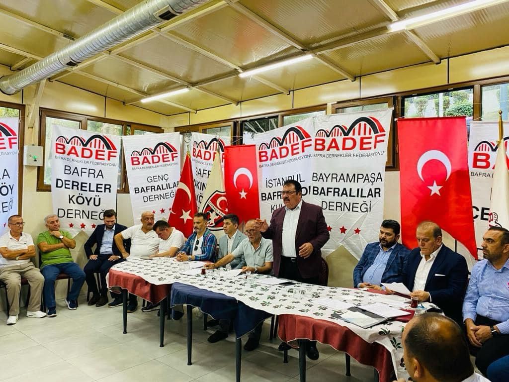 Bafra Dernekler Federasyonu BADEF ve İstanbul Bafra Spor Klübünün Kongresine SAMKON Genel Başkanımız Sn. Hasan Kaya AŞCI SAMKON Genel Başkan Yardımlarımız ve Dernek Başkanlarımızla birlikte katılım sağladılar